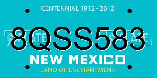 8QSS583 New Mexico License Plate