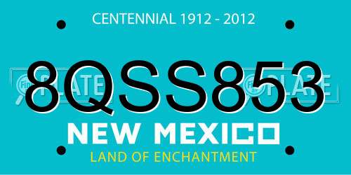 8QSS853 New Mexico License Plate