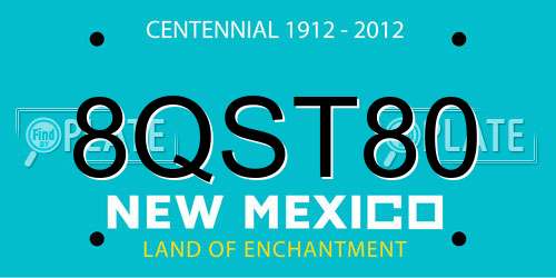 8QST80 New Mexico License Plate
