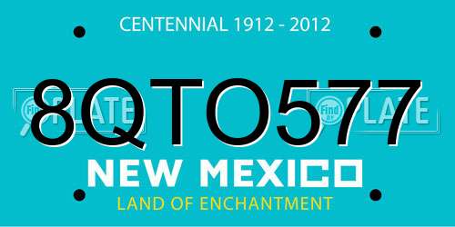 8QTO577 New Mexico License Plate