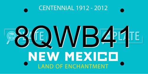 8QWB41 New Mexico License Plate