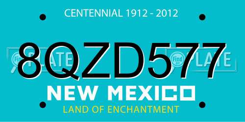 8QZD577 New Mexico License Plate