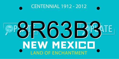 8R63B3 New Mexico License Plate