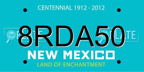 8RDA50 New Mexico License Plate