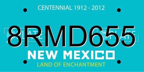 8RMD655 New Mexico License Plate