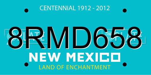 8RMD658 New Mexico License Plate