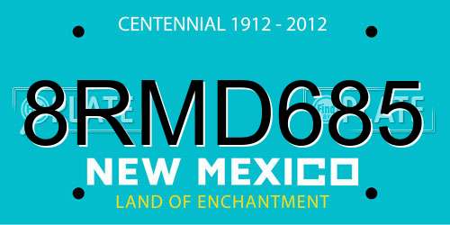 8RMD685 New Mexico License Plate