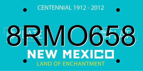 8RMO658 New Mexico License Plate