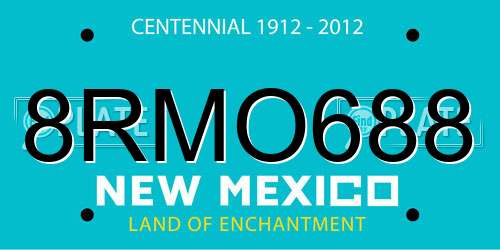 8RMO688 New Mexico License Plate