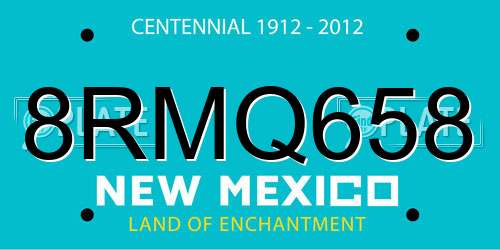 8RMQ658 New Mexico License Plate