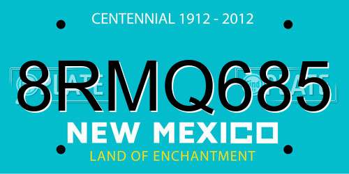 8RMQ685 New Mexico License Plate