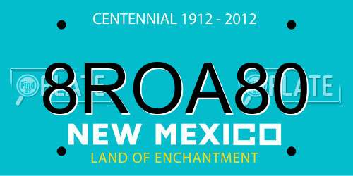 8ROA80 New Mexico License Plate