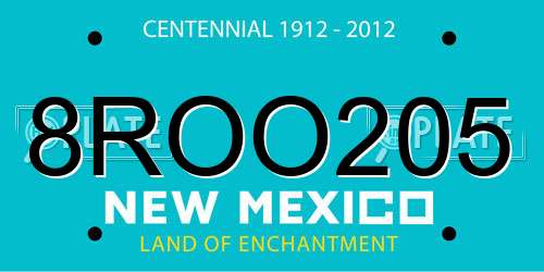 8ROO205 New Mexico License Plate