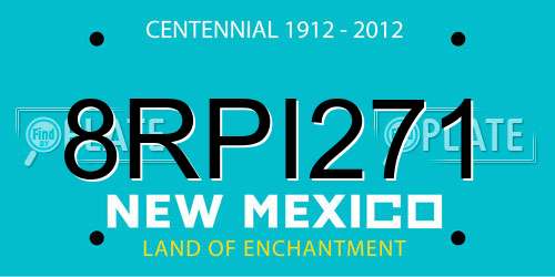 8RPI271 New Mexico License Plate