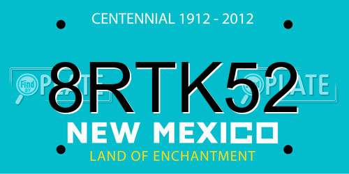 8RTK52 New Mexico License Plate