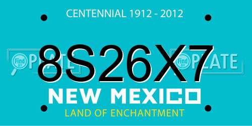 8S26X7 New Mexico License Plate