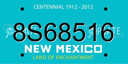 8S68516 New Mexico License Plate