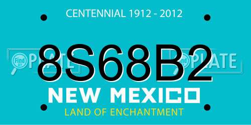 8S68B2 New Mexico License Plate
