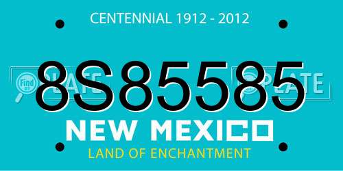 8S85585 New Mexico License Plate