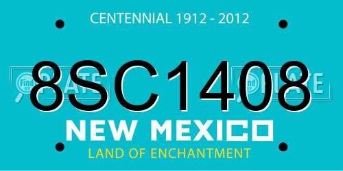 8SC1408 New Mexico License Plate