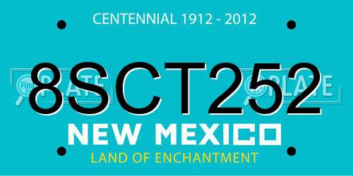 8SCT252 New Mexico License Plate