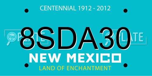 8SDA30 New Mexico License Plate