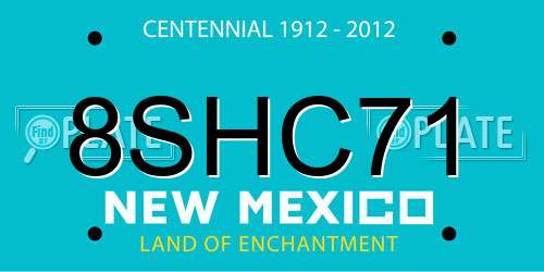 8SHC71 New Mexico License Plate