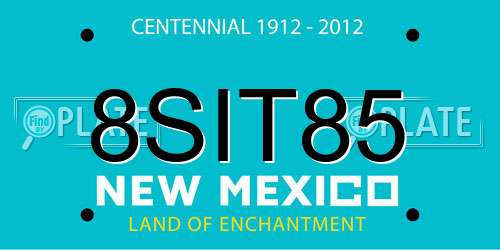 8SIT85 New Mexico License Plate