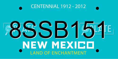 8SSB151 New Mexico License Plate