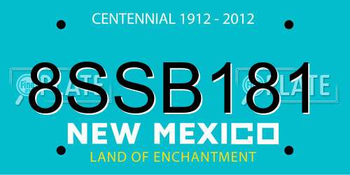 8SSB181 New Mexico License Plate