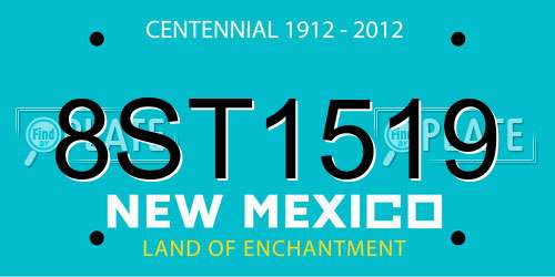 8ST1519 New Mexico License Plate