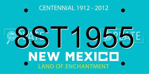 8ST1955 New Mexico License Plate