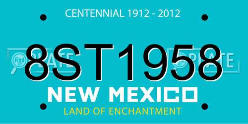 8ST1958 New Mexico License Plate