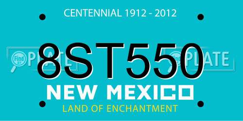 8ST550 New Mexico License Plate
