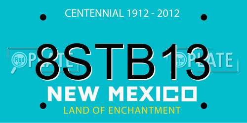 8STB13 New Mexico License Plate