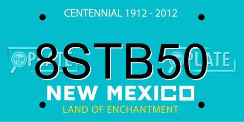 8STB50 New Mexico License Plate