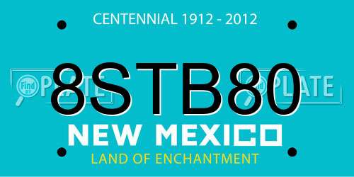 8STB80 New Mexico License Plate
