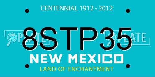 8STP35 New Mexico License Plate