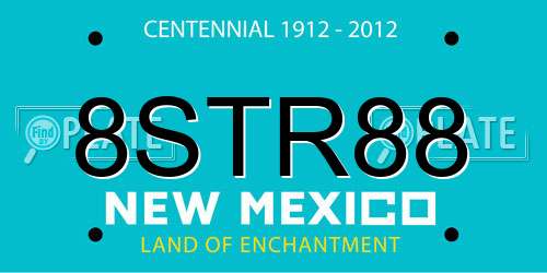 8STR88 New Mexico License Plate