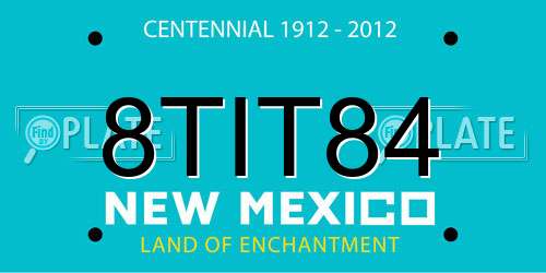 8TIT84 New Mexico License Plate