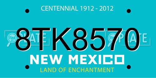 8TK8570 New Mexico License Plate