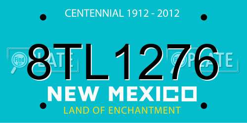 8TL1276 New Mexico License Plate