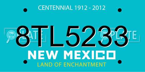 8TL5233 New Mexico License Plate