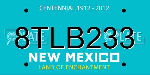 8TLB233 New Mexico License Plate