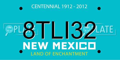 8TLI32 New Mexico License Plate