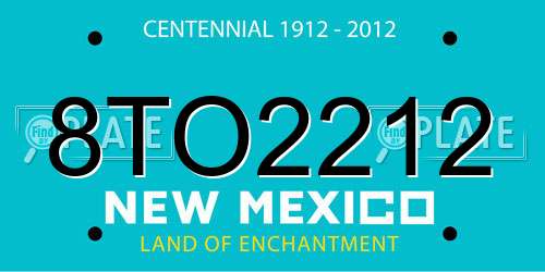 8TO2212 New Mexico License Plate
