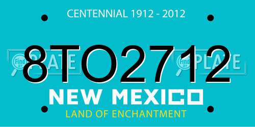 8TO2712 New Mexico License Plate