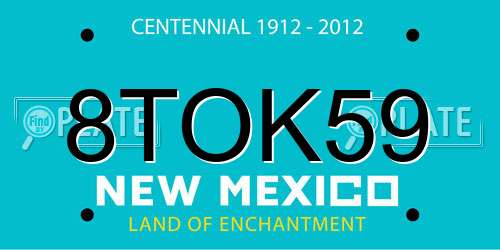8TOK59 New Mexico License Plate