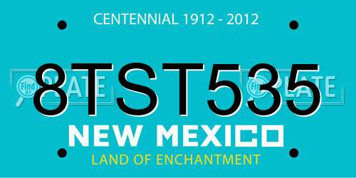 8TST535 New Mexico License Plate