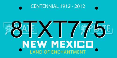 8TXT775 New Mexico License Plate